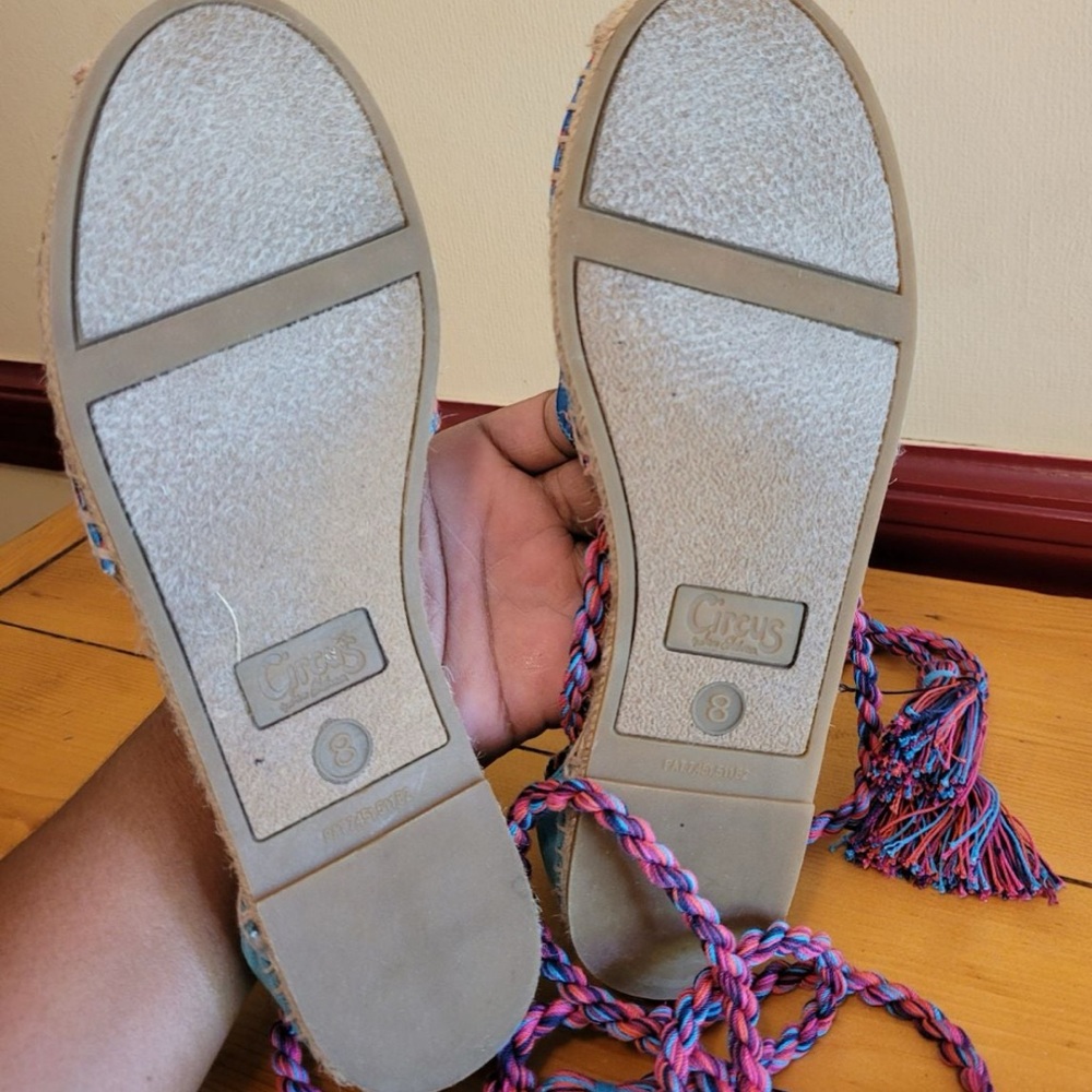 Circus by Sam Edelman Vibrant Colorful Espadrille Flats Size 8 - Picture 3 of 5